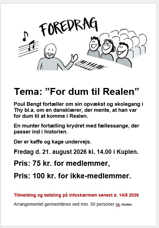 Foredrag for dum til realen